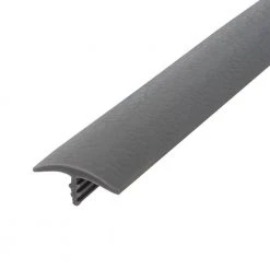 Outwater 13/16 in. Storm Gray Leatherette Polyethylene Center Barb Hobbyist Pack Bumper Tee Moulding Edging 25 foot long Coil