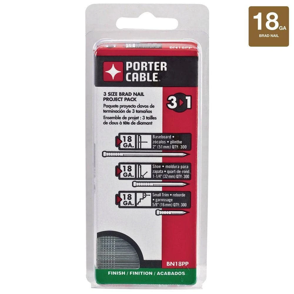 Porter-Cable 18-Gauge Brad Nail Project (900 per Box) 4 Porter-Cable 18-Gauge Brad Nail Project (900 per Box) - Image 2