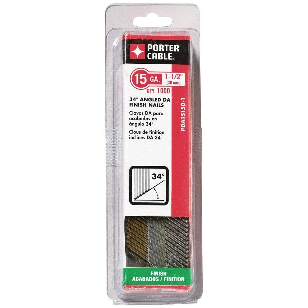 Porter-Cable 1-1/2 in. x 15-Gauge Glue Collated Nail (1000 per Box) 3 Porter-Cable 1-1/2 in. x 15-Gauge Glue Collated Nail (1000 per Box)