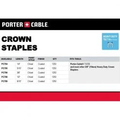 Porter-Cable 3/8 in. x 5/16 in. Glue Collated Crown Staple -Cheap The Cabinet Supply Store porter cable pneumatic staples pc705 40 1000