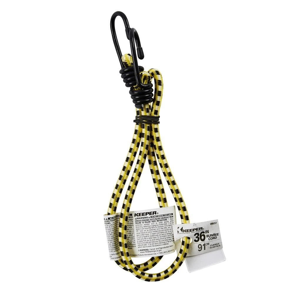 Keeper 36 in. Yellow Bungee Cord with Hooks 6 Keeper 36 in. Yellow Bungee Cord with Hooks - Image 4