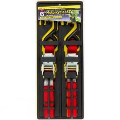 Keeper 1 in. x 6 ft. x 500 lbs. Motorcycle/ATV Tension Tie-Down (2-Pack) -Cheap The Cabinet Supply Store reds pinks keeper ratchet straps 05730 4f 1000