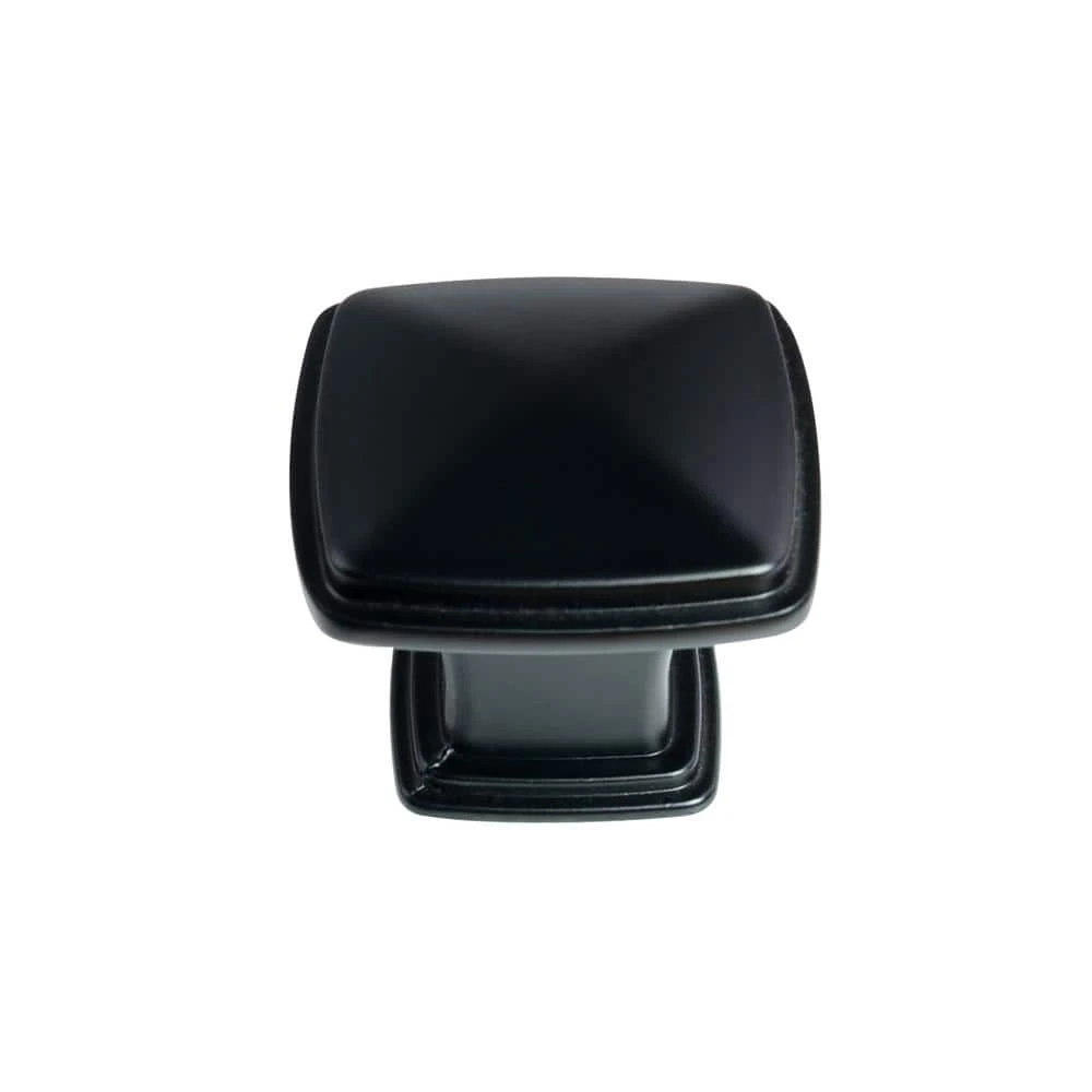 South Main Hardware 1-1/4 in. Flat Black Traditional Square Cabinet Knob (25-Pack) 6 South Main Hardware 1-1/4 in. Flat Black Traditional Square Cabinet Knob (25-Pack) - Image 4