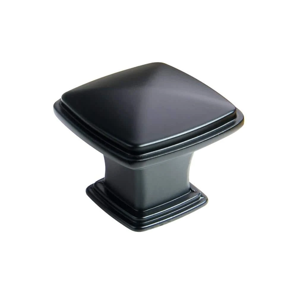 South Main Hardware 1-1/4 in. Flat Black Traditional Square Cabinet Knob (25-Pack) 3 South Main Hardware 1-1/4 in. Flat Black Traditional Square Cabinet Knob (25-Pack)