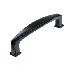 South Main Hardware 3.75 in. (95 mm) Center-to-Center Flat Black Modern Drawer Pull (25-pack)