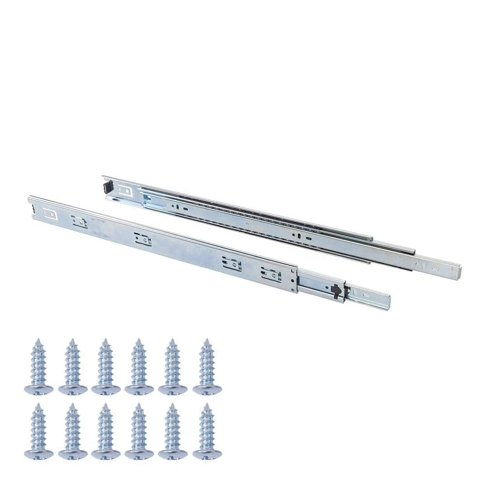 South Main Hardware 20 in. Side Mount Stainless Steel Ball Bearing Full Extension Drawer Slides 1-Pair (2 Pieces) 3 South Main Hardware 20 in. Side Mount Stainless Steel Ball Bearing Full Extension Drawer Slides 1-Pair (2 Pieces)