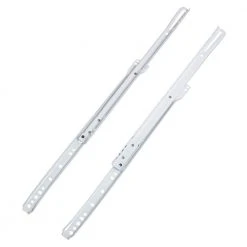 South Main Hardware 20 in. White Coated Stainless Steel Euro Bottom Mount Drawer Slides 1-Pair (2 Pieces) -Cheap The Cabinet Supply Store south main hardware drawer slides slide r 20 4f 1000