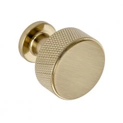 Sumner Street Home Hardware Kent Knurled 1-1/8 in. Satin Brass Cabinet Knob (5-Pack)