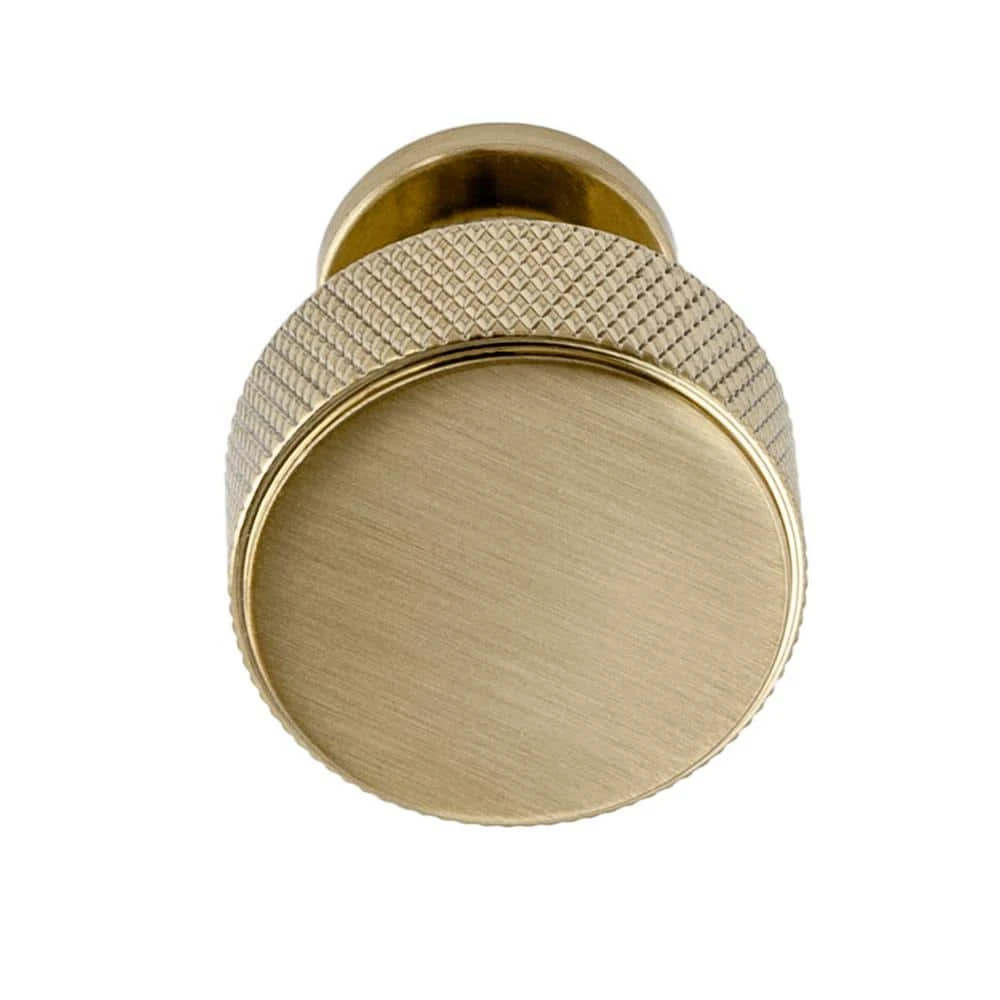 Sumner Street Home Hardware Kent Knurled 1-1/8 in. Satin Brass Cabinet Knob (5-Pack) 4 Sumner Street Home Hardware Kent Knurled 1-1/8 in. Satin Brass Cabinet Knob (5-Pack) - Image 2