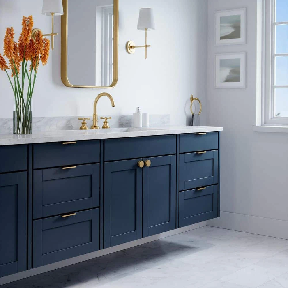 Sumner Street Home Hardware Oversized Ethan 1-5/8 in. Satin Brass Round Cabinet Knob 8 Sumner Street Home Hardware Oversized Ethan 1-5/8 in. Satin Brass Round Cabinet Knob - Image 6