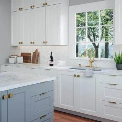 Sumner Street Home Hardware Oversized Ethan 1-5/8 in. Satin Brass Round Cabinet Knob 17 Sumner Street Home Hardware Oversized Ethan 1-5/8 in. Satin Brass Round Cabinet Knob -Cheap The Cabinet Supply Store sumner street home hardware cabinet knobs rl062050 31 1000