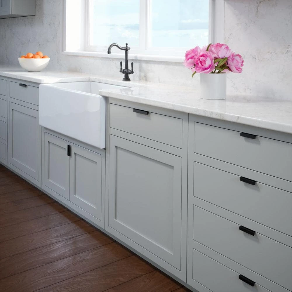 Sumner Street Home Hardware Martin 5 in. Center to Center Matte Black Lip Drawer Pull 9 Sumner Street Home Hardware Martin 5 in. Center to Center Matte Black Lip Drawer Pull - Image 7