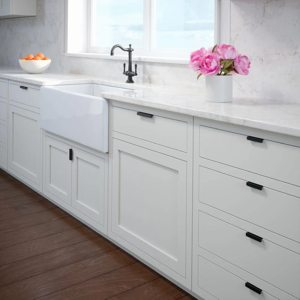 Sumner Street Home Hardware Martin 5 in. Center to Center Matte Black Lip Drawer Pull 10 Sumner Street Home Hardware Martin 5 in. Center to Center Matte Black Lip Drawer Pull - Image 8