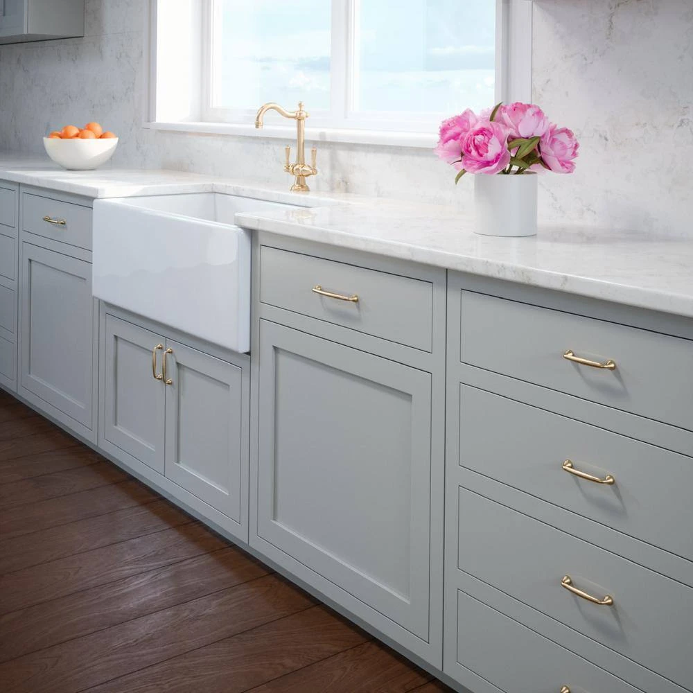 Sumner Street Home Hardware Mason 4-1/4 in. Satin Brass Drawer Pull (10-Pack) 11 Sumner Street Home Hardware Mason 4-1/4 in. Satin Brass Drawer Pull (10-Pack) - Image 9