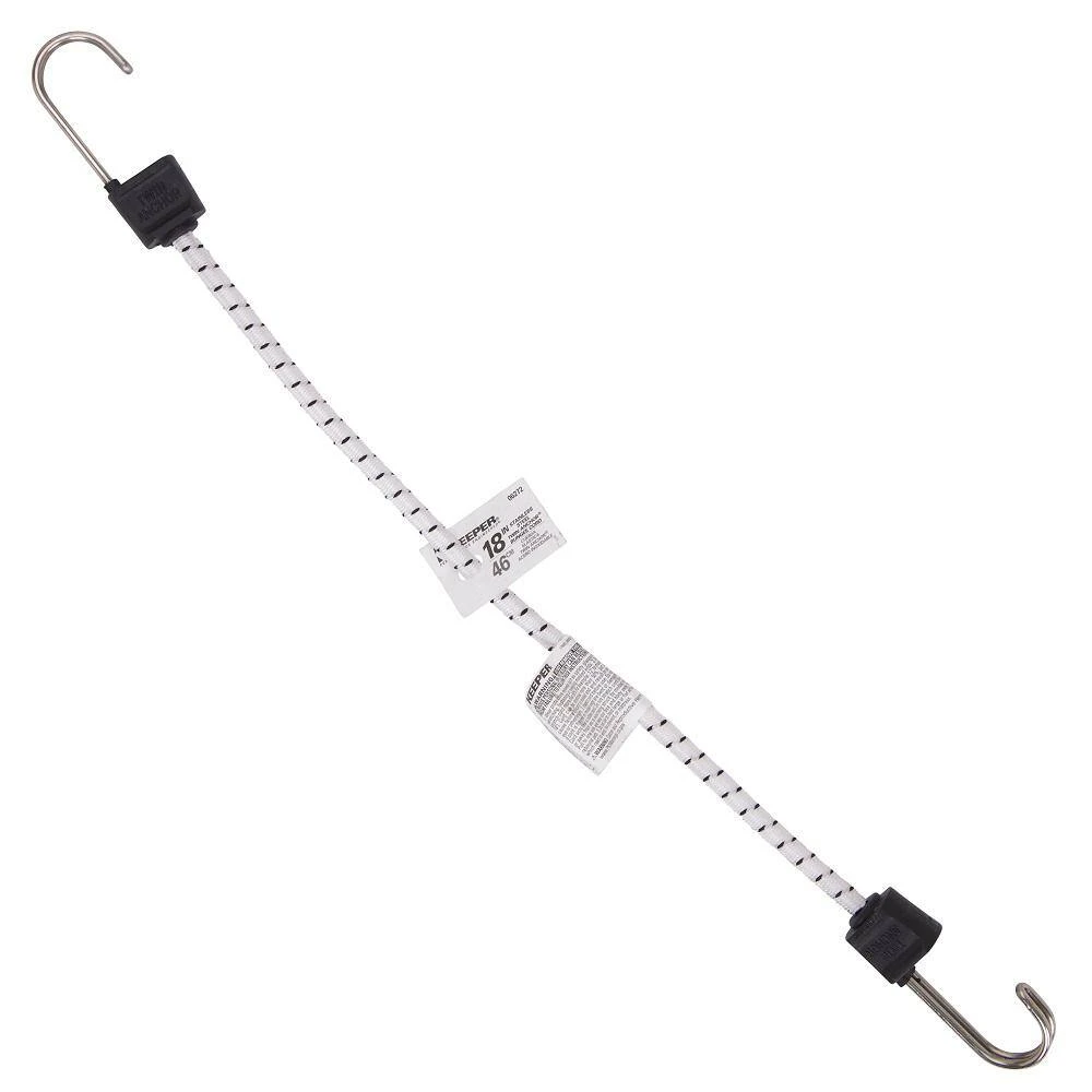 Keeper 18 in. White Marine Bungee Cord with Stainless Steel Hooks 5 Keeper 18 in. White Marine Bungee Cord with Stainless Steel Hooks - Image 3