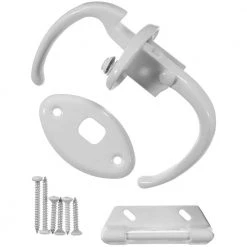 Wright Products White Push-Pull Latch