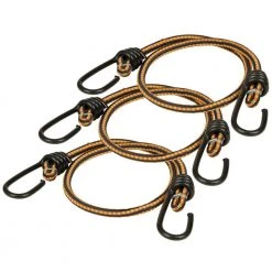 Keeper 24 in. Yellow Bungee Cord with Hooks (3 Pack)