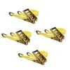 Keeper 2 in. x 25 ft. 3,333 lbs. Industrial Ratchet Tie Down Strap (4 Pack) -Cheap The Cabinet Supply Store yellows golds keeper ratchet straps 04629 64 1000