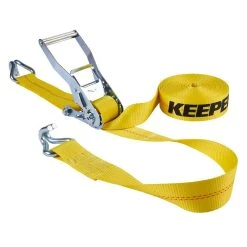 Keeper 2 in. x 30 ft. 3333 lbs. Double J Hook Ratchet Tie Down Strap