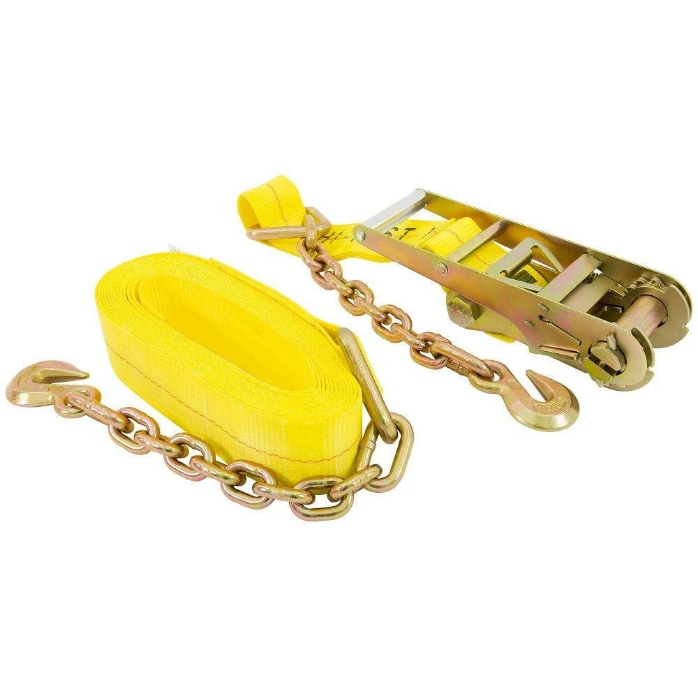 Keeper 3 in. x 30 ft. 5000 lbs. Chain End Ratchet Tie Down Strap 3 Keeper 3 in. x 30 ft. 5000 lbs. Chain End Ratchet Tie Down Strap
