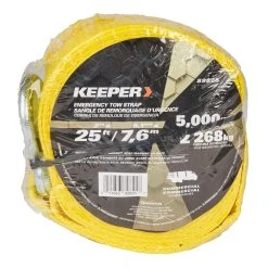 Keeper 25 ft. x 2 in. Heavy-Duty Tow Strap -Cheap The Cabinet Supply Store yellows golds keeper tie down hardware accessories 89825 4f 1000